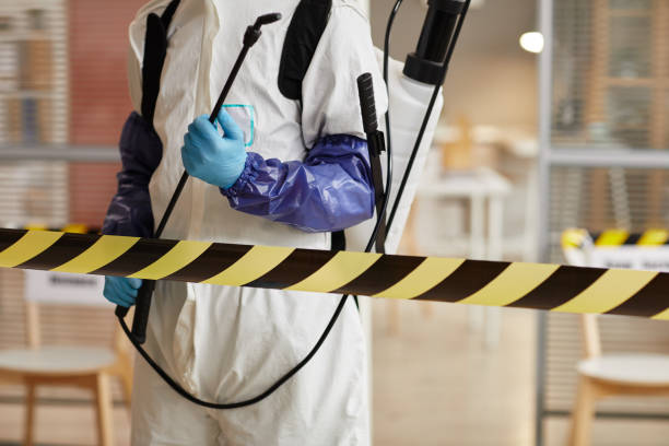 Professional Biohazard Cleanup technician working in Markleville, IN
